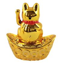 Solar Katze gold 10cm 1St